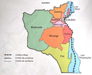Sud Kivu map 2023